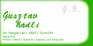 gusztav madli business card